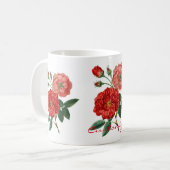  rode rozenillustratie Thunder_Cove Koffiemok (Voorkant links)