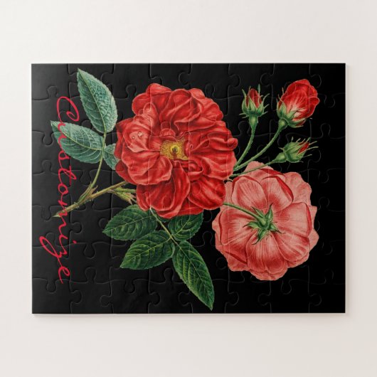  rode rozenillustratie Thunder_Cove Legpuzzel (Horizontaal)