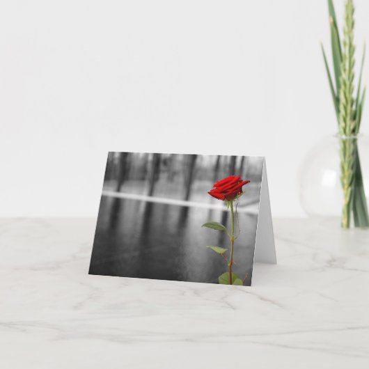 Rode rozenkaart feestdagen kaart (Voorkant)