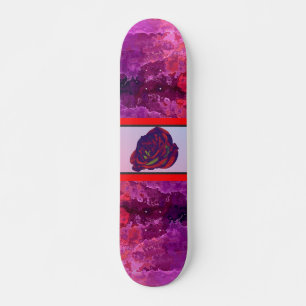 Rode rozenkarton persoonlijk skateboard