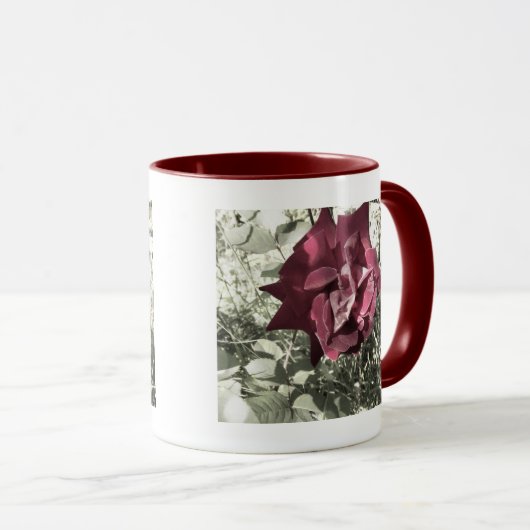 rode rozenkleur mok (Voorkant rechts)