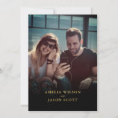 Rode Rozenkrans Rood met Foto Bruiloft Kaart (Achterkant)