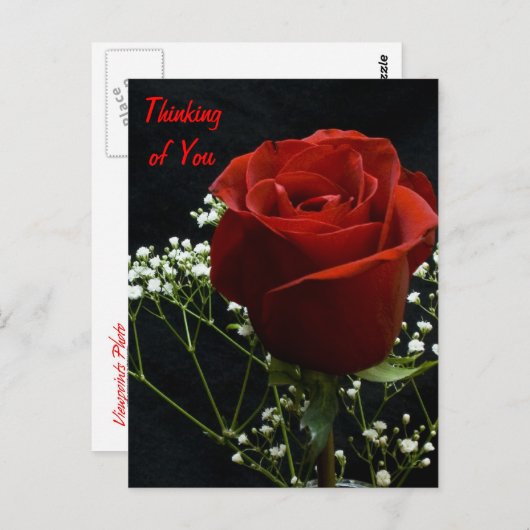 Rode rozenkruis Briefkaart (Voorkant / Achterkant)