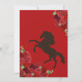 Rode rozenlaarzen Western Charro Vestidos Quinceañ Kaart (Achterkant)