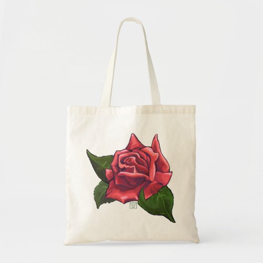  rode rozenrood tote bag (Voorkant)