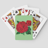 Rode rozenspelkaarten pokerkaarten (Achterkant)