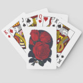 Rode rozenspelkaarten speelkaarten (Achterkant)
