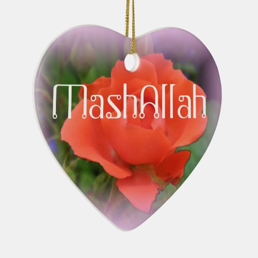 Rode rozenversiering van de Mashallah Keramisch Ornament (Rechts)