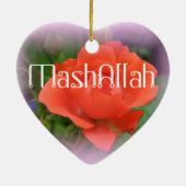 Rode rozenversiering van de Mashallah Keramisch Ornament (Achterkant)