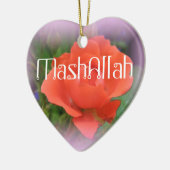 Rode rozenversiering van de Mashallah Keramisch Ornament (Links)