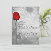 rode rozenweddenschap kaart (Staand voorkant)