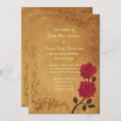  rode rozenweddenschap kaart (Voorkant / Achterkant)