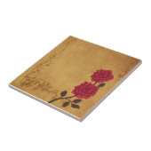  rode rozenweddenschap tegeltje (Zijkant)