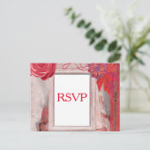 Rode RSVP-ventilator en Afbeelding-Lijst Uitnodiging Briefkaart (Staand voorkant)