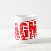 Rode rubber stempel effect. AGM - Algemene Jaarver Koffiemok (Center)