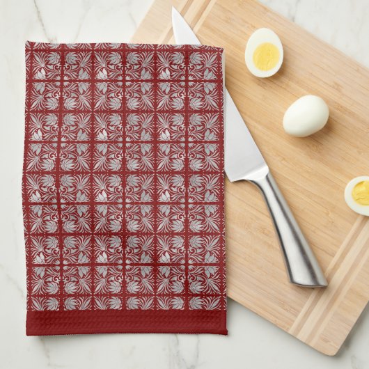 Rode Ruby Essence Keukenhanddoeken (Quarter Fold)