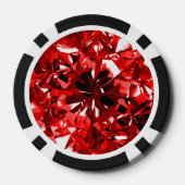 Rode Ruby Gem Stone Clay Poker Chip Plain Edge (Achterkant)