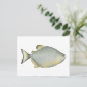 Rode Ruby Piranha Briefkaart (Staand voorkant)