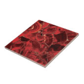 Rode Ruby Quartz Crystal Edelsteen Print Tegeltje (Zijkant)