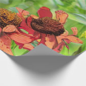 RODE RUDBECKIA BLOEMEN CADEAUPAPIER (Hoek)
