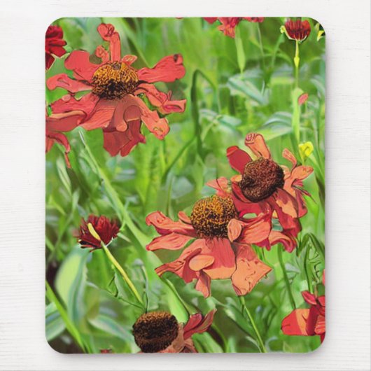 RODE RUDBECKIA BLOEMEN MUISMAT (Voorkant)