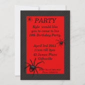 Rode rugspin uitnodiging 2 (Voorkant)