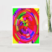 Rode Ruimte Snoepjes Feestdagen Kaart (Voorkant)