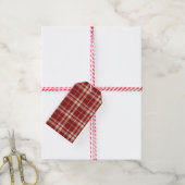 Rode ruit cadeaulabel (Met Touw)