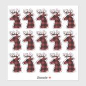 Rode ruit herten 15-pack stickerstickers sticker (Vel)