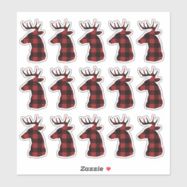 Rode ruit herten 15-pack stickerstickers sticker