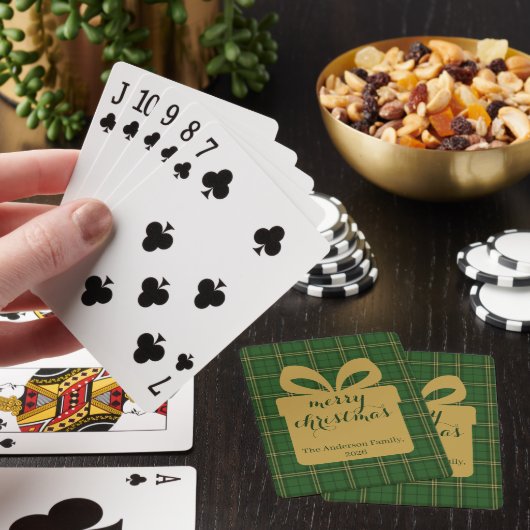 Rode ruit Kerst Mis Patronen - Pokerkaarten (Insitu)