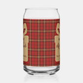 Rode ruit Kerst Mis patroon - Blikvorm Glas (Links)