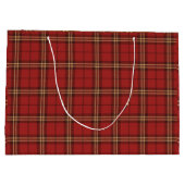 Rode ruit Kerst Mis patroon - Groot Cadeauzakje (Achterkant)
