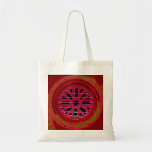 rode ruit mandala canvas tas