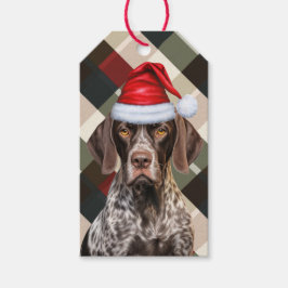Rode ruit Schortharige Pointer Hond Liefhebber Ker Cadeaulabel