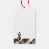 Rode ruit Schortharige Pointer Hond Liefhebber Ker Cadeaulabel (Achterkant)
