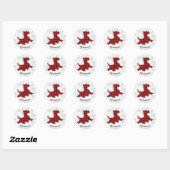 Rode ruit Scottie Stickers op maat (Vel)