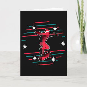 Rode ruit skateboarden Kerstmis Xmas seizoen Skat Kaart