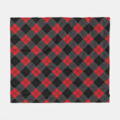 Rode ruiten fleece deken (Voorkant (Horizontaal))
