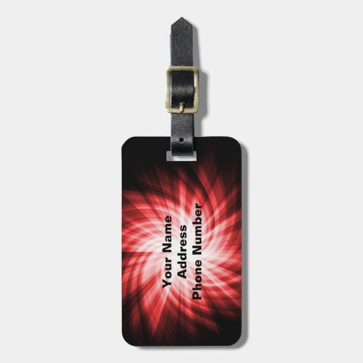 rode ruitersport bagagelabel (Voorkant verticaal)