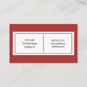 Rode ruitjes Business Card Visitekaartje (Achterkant)