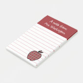 Rode ruitjes lerarensappel Post It-notities Post-it® Notes (Schuin)