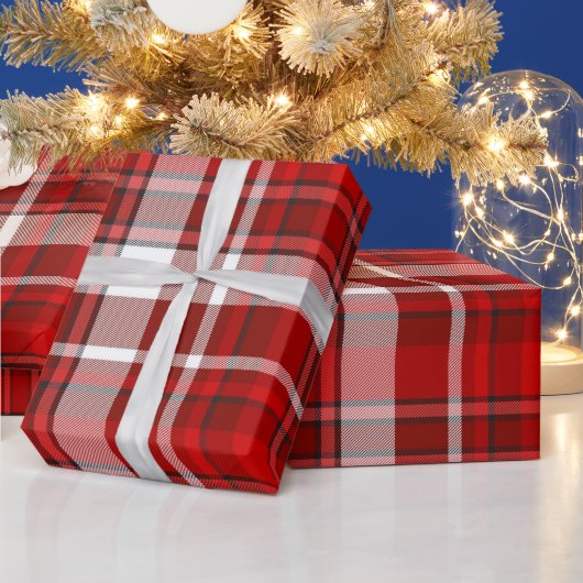 Rode ruitjespapier cadeaupapier (Feestdagen)