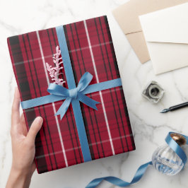 Rode ruitjespatroon Kerstcadeaupapier Cadeaupapier