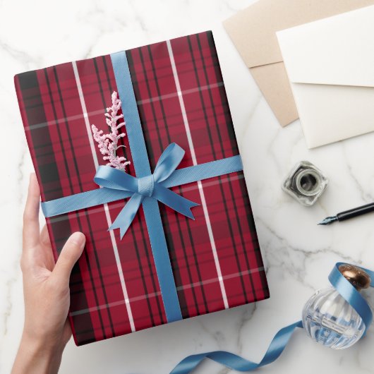 Rode ruitjespatroon Kerstcadeaupapier Cadeaupapier (Geschenken)
