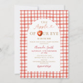 Rode ruitjesstof Appelboomgaard Baby Shower Kaart (Voorkant)