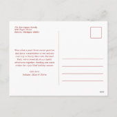 Rode ruitmotief Monogram Foto Kerstmis Feestdagenkaart (Achterkant)