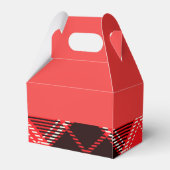 Rode ruitpatroon Tartan Favor Box Bedankdoosjes (Achterkant)