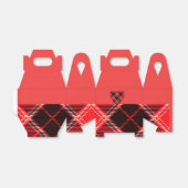 Rode ruitpatroon Tartan Favor Box Bedankdoosjes (Uitgevouwen)