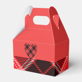 Rode ruitpatroon Tartan Favor Box Bedankdoosjes